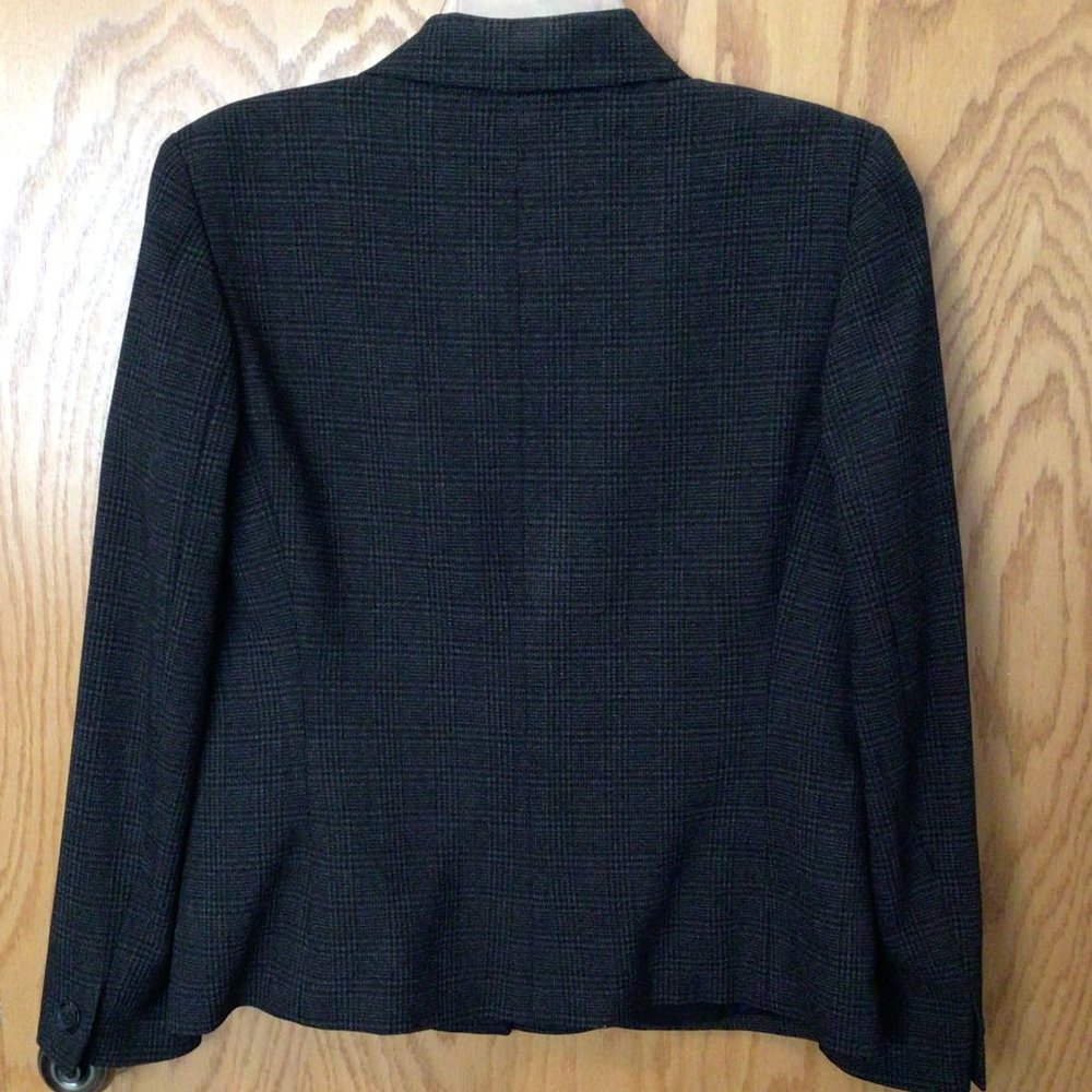 Alfani Petite - Black & Gray Plaid Blazer - Picture 4 of 7